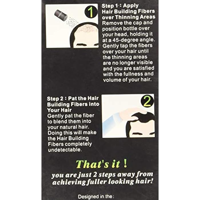 Dexe Hair Building Thickening Fibers For Man & Women, Medium Brown, 22 g - Image 3